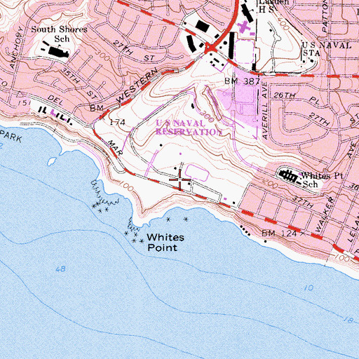 Topographic Map of Nike Site LA-43L (historical), CA