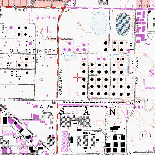 Topographic Map of Nike Site LA-57L (historical), CA