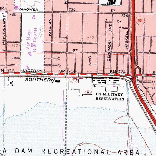 Topographic Map of Nike Site LA-96L (historical), CA