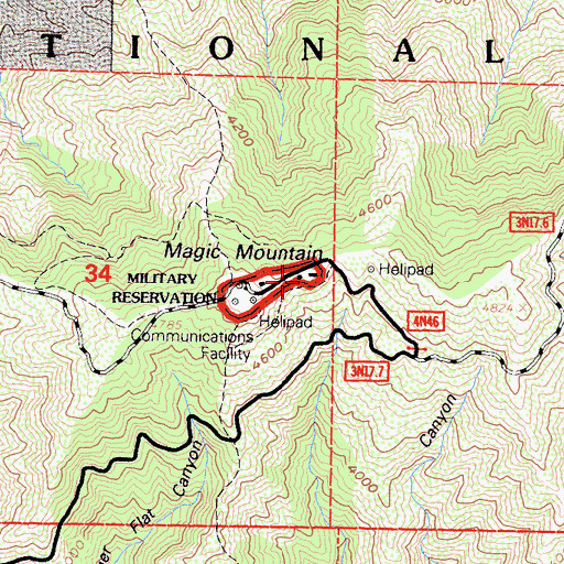 Topographic Map of Nike Site LA-98C (historical), CA