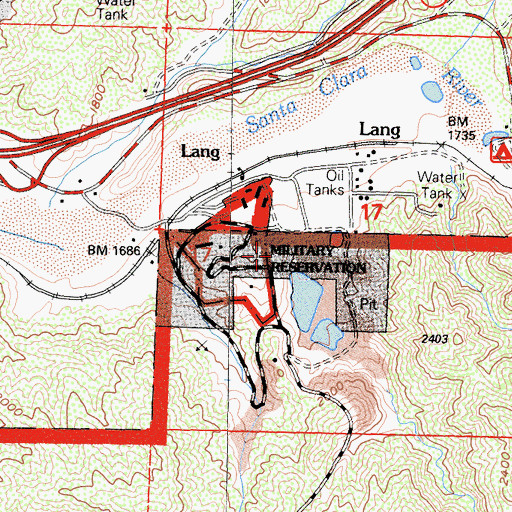 Topographic Map of Nike Site LA-98L (historical), CA