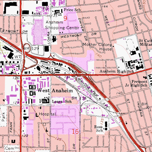 Topographic Map of Exit 111, CA