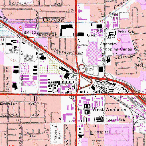 Topographic Map of Exit 112, CA