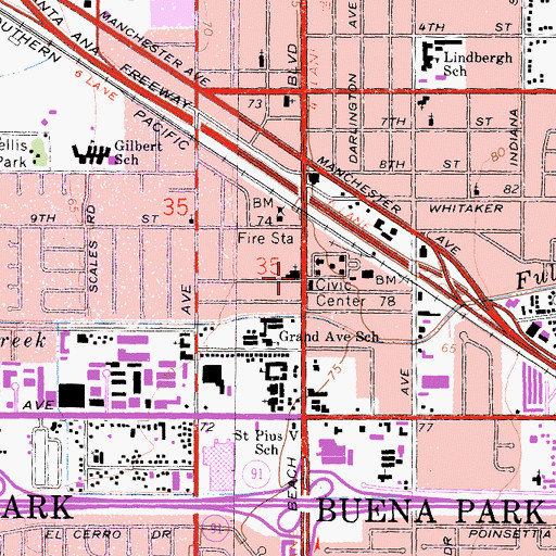 Topographic Map of Exit 116, CA