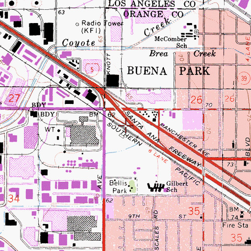 Topographic Map of Exit 117, CA