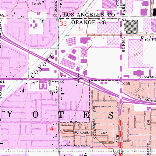 Topographic Map of Exit 21, CA
