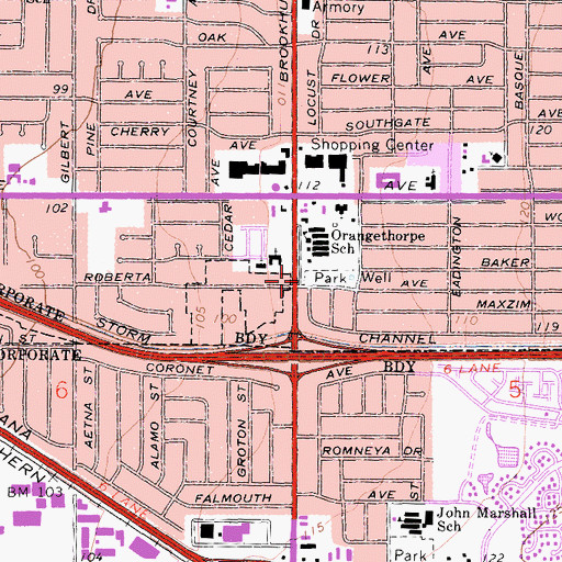 Topographic Map of Exit 26, CA