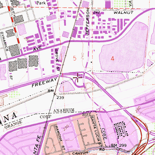 Topographic Map of Exit 33, CA