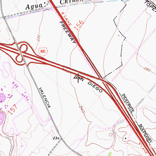 Topographic Map of Exit 1B, CA