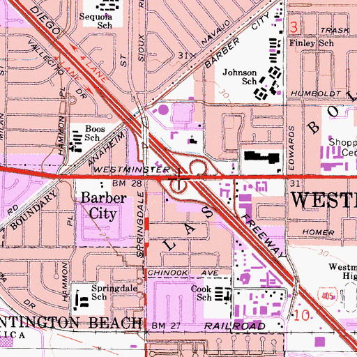 Topographic Map of Exit 19, CA