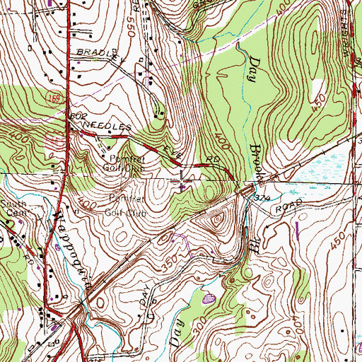 Topographic Map of Pomfret Golf Club (historical), CT