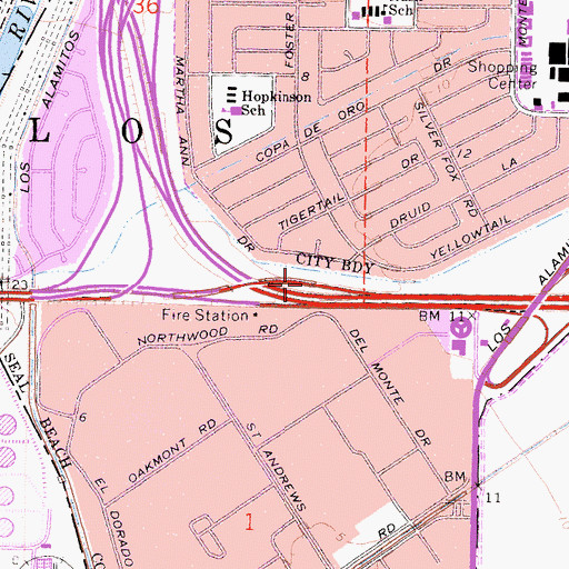 Topographic Map of Exit 23, CA