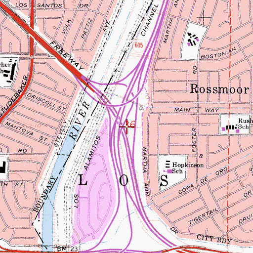Topographic Map of Exit 24, CA