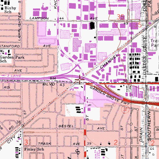 Topographic Map of Exit 7, CA
