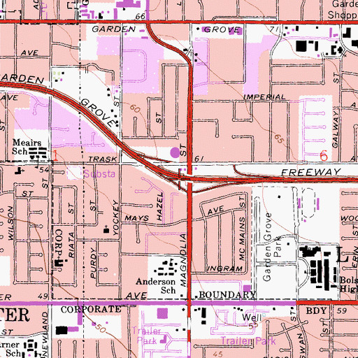 Topographic Map of Exit 9, CA