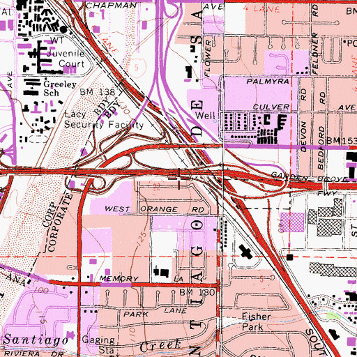 Topographic Map of Exit 14C, CA