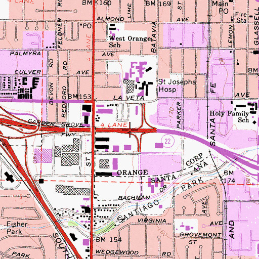 Topographic Map of Exit 15, CA