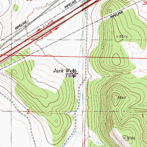 Topographic Map of Jack Webb Tank, AZ