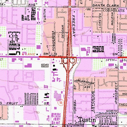 Topographic Map of Exit 12, CA