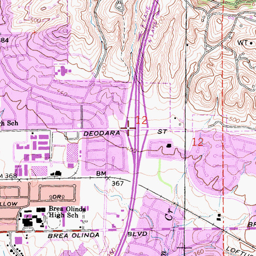 Topographic Map of Exit 10, CA