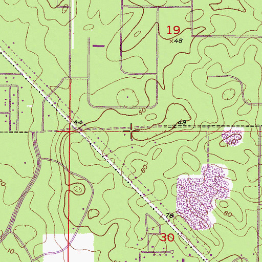 Topographic Map of Bible Baptist Church, FL