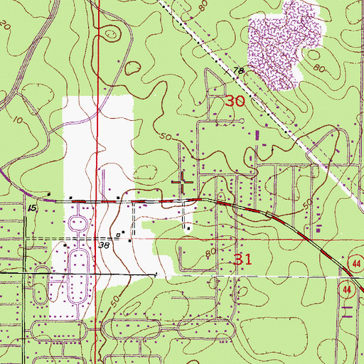 Topographic Map of First Assembly of God Church, FL