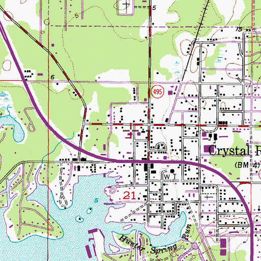 Topographic Map of West Coast Christian Center, FL