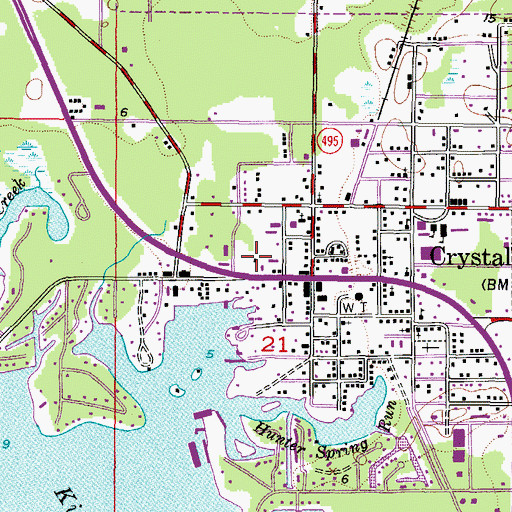 Topographic Map of Little Springs Park, FL