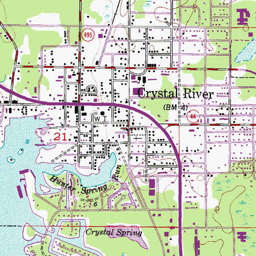 Topographic Map of Advent Hope Church, FL