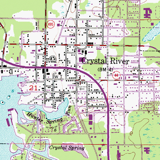Topographic Map of Church of Christ, FL