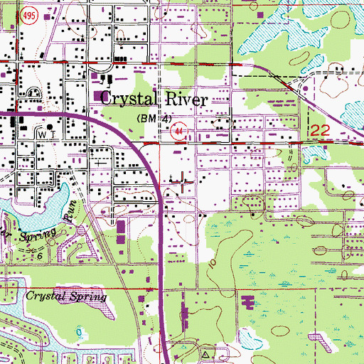Topographic Map of Bailey Temple Church of God in Christ, FL