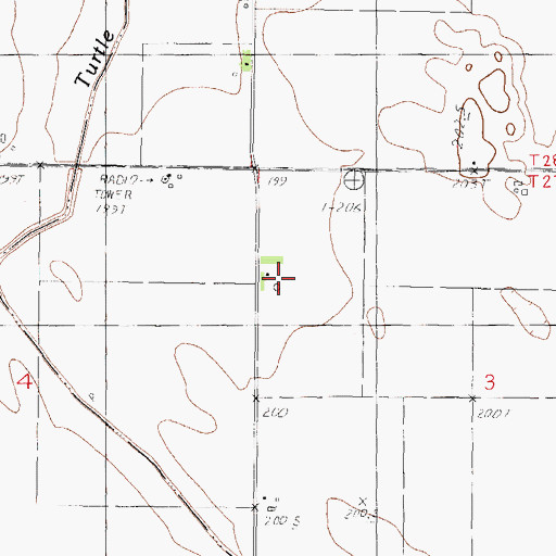 Topographic Map of Raymond Schultz Round Barn, IL
