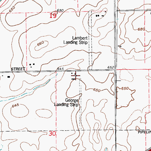 Topographic Map of Ron George Round Barn, IL