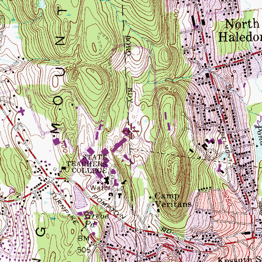 Topographic Map of Ben Shahn Center For The Visual Arts, NJ