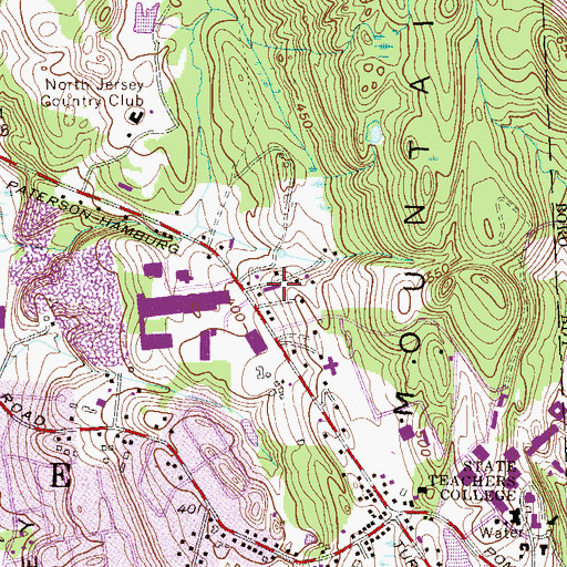 Topographic Map of College Hall, NJ