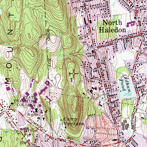 Topographic Map of Heritage Hall, NJ