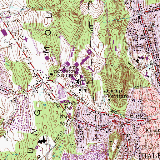 Topographic Map of Hunziker Hall, NJ
