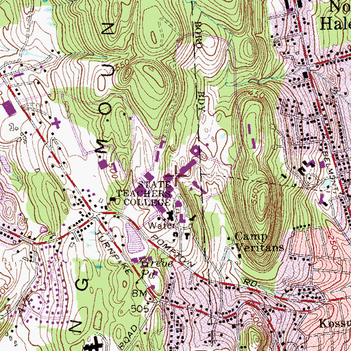 Topographic Map of Machuga Student Center, NJ