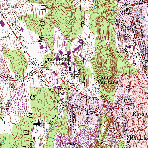 Topographic Map of Shea Center For Performing Arts, NJ