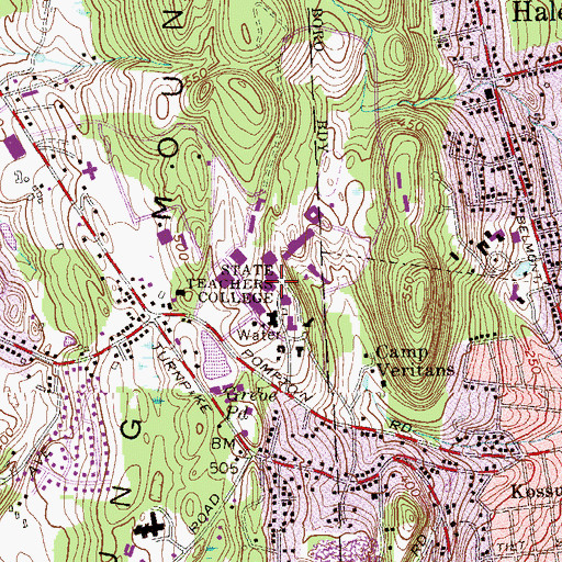 Topographic Map of Wightman Gymnasium, NJ