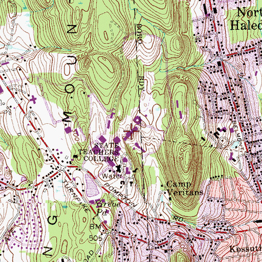 Topographic Map of Caldwell Plaza, NJ