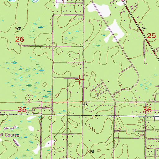 Topographic Map of Crystal River Four Square Gospel Church, FL