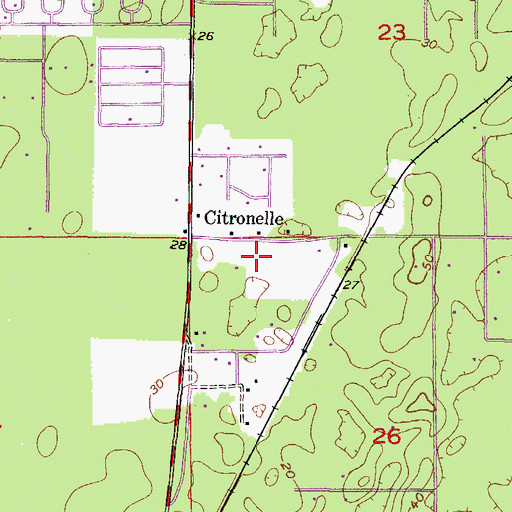 Topographic Map of Citronelle Park, FL
