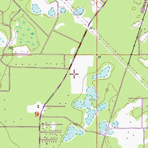 Topographic Map of Crystal River United Methodist Church, FL