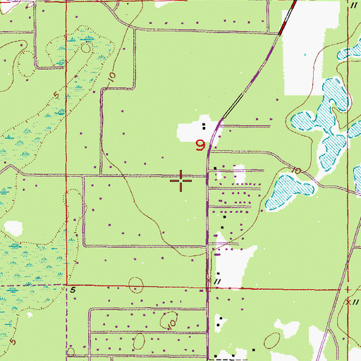 Topographic Map of West Citrus Church of Christ, FL