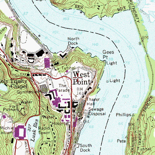 Topographic Map of Daly Field, NY