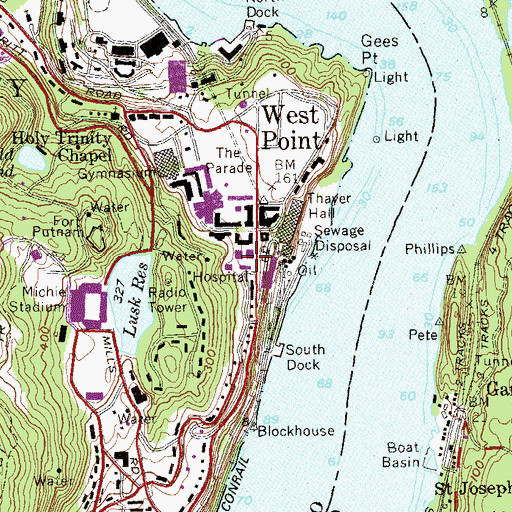 Topographic Map of Lee Barracks, NY