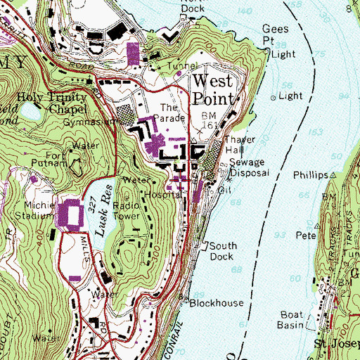 Topographic Map of Sherman Barracks, NY