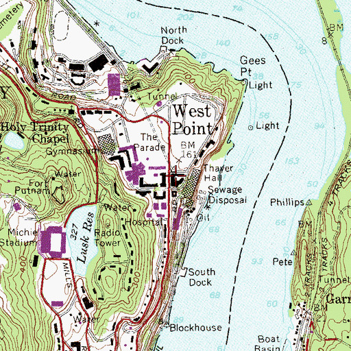 Topographic Map of Bartlett Hall, NY