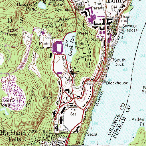 Topographic Map of Herbert Hall, NY